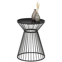 Beistelltisch aus Metall in Schwarz - Schwarz, MODERN, Glas/Metall (40/55cm) - Mömax