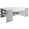 Klubska Miza Tunas, Bela, Beton - siva, Moderno, leseni material (100/50/35cm) - MID.YOU