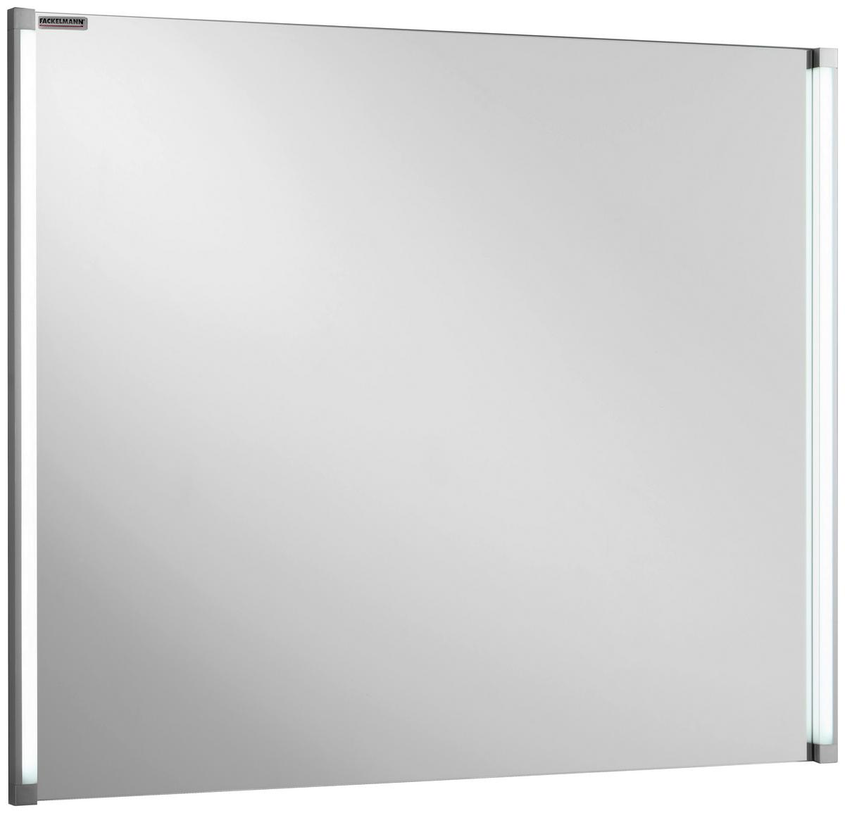 Wandspiegel "LED-LINE" , silber - Alufarben, Basics, Glas/Holzwerkstoff (81/67/4cm) - MID.YOU