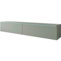 Nizka Omarica Vera, Zelena, Z Osvetlitvijo - siva/zelena, Trend, umetna masa/leseni material (180/30/33cm) - P & B
