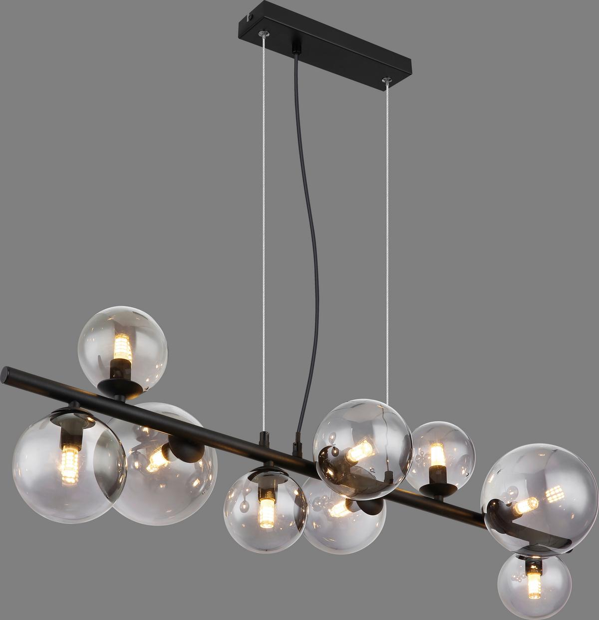 LAMPA WISZĄCA LED VILLA - czarny, Design, metal/szkło (87/34,5/120cm) - Dieter Knoll
