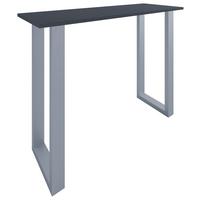 Bartisch XONA Silber/ Anthrazit ca.140x102x50cm - Anthrazit/Silberfarben, KONVENTIONELL, Holzwerkstoff/Metall (140/50/102cm)