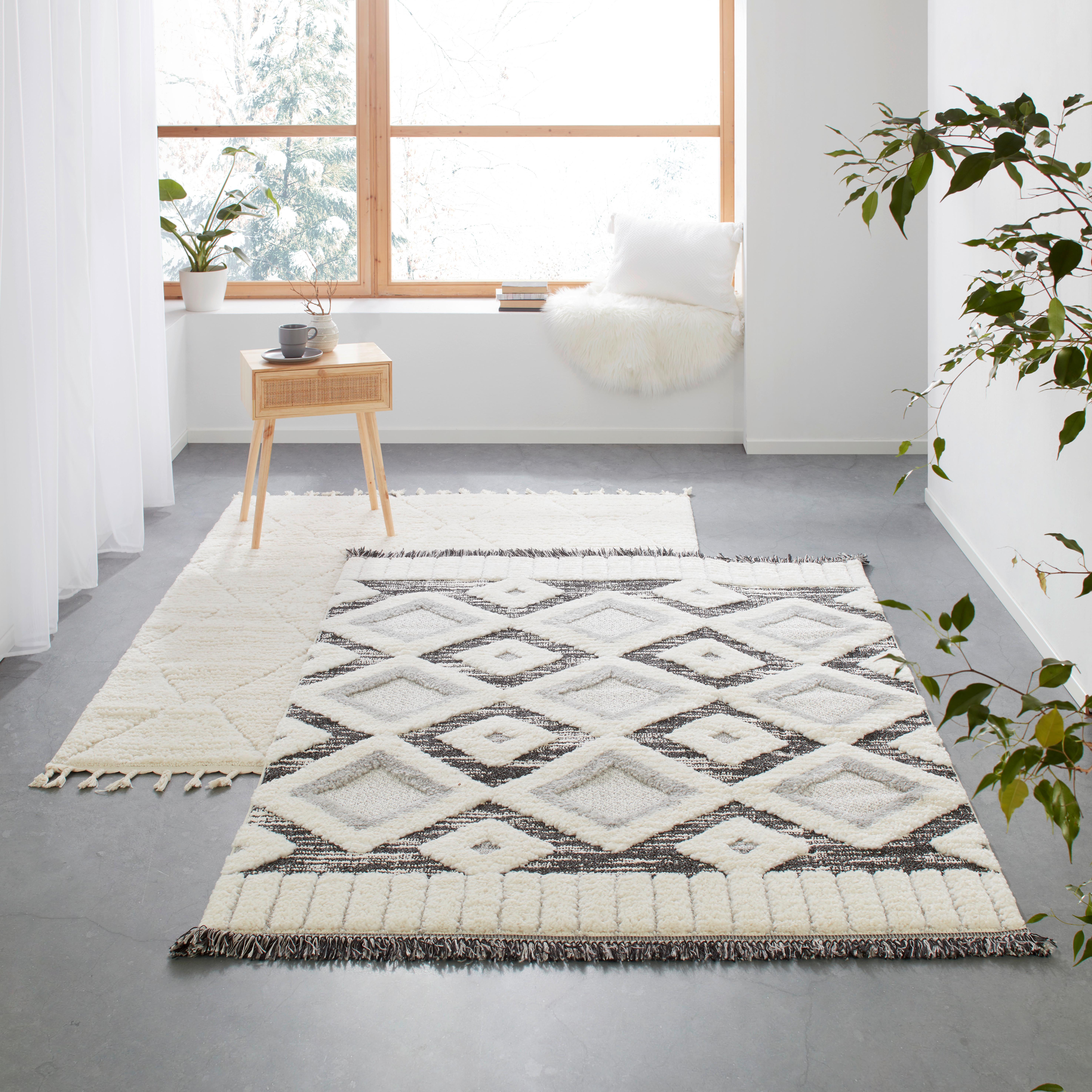 VÄVD MATTA SELMA 2 -AKT- - vit, Basics, textil (120/170cm) - Mömax