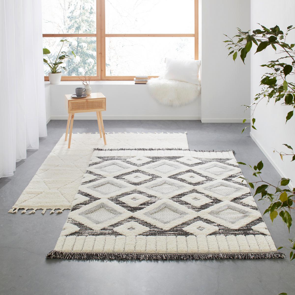 Covor țesut Selma 2 - alb, Basics, textil (120/170cm) - Mömax
