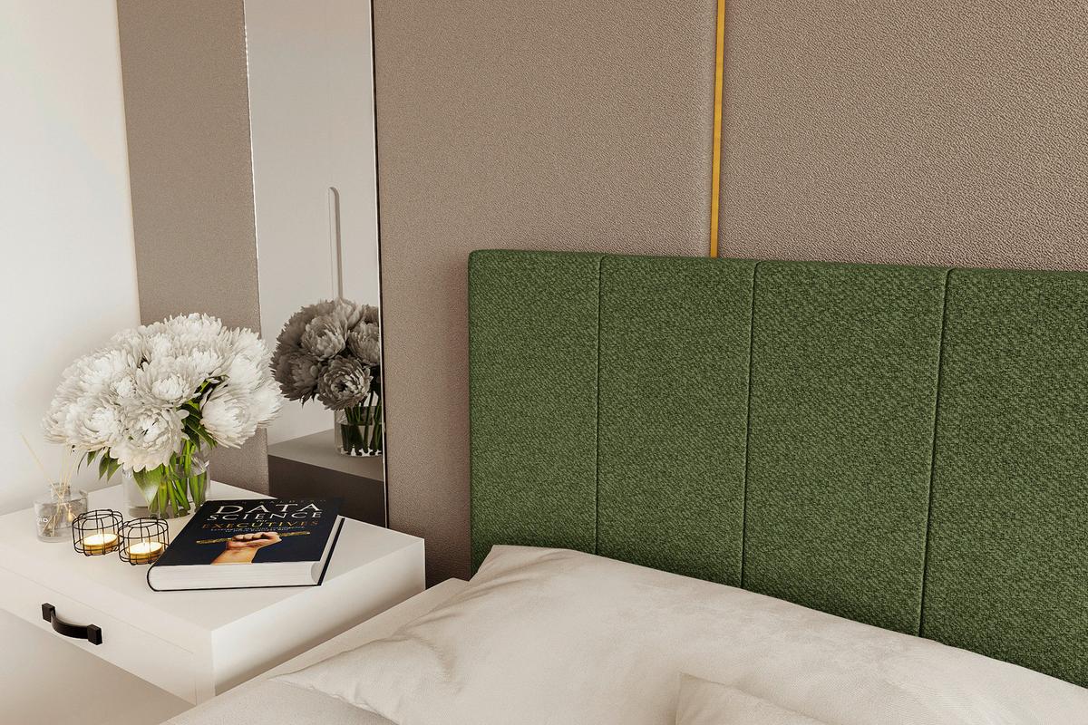 Boxbett Odin Dunkelgrün ca. 120x200cm - Dunkelgrün/Schwarz, KONVENTIONELL, Kunststoff/Textil (120/200cm) - Based