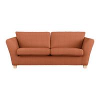 3-Sitzer-Sofa Devado Koralle Cord - Koralle/Naturfarben, Holz/Textil (216/70-85/95cm) - Mömax