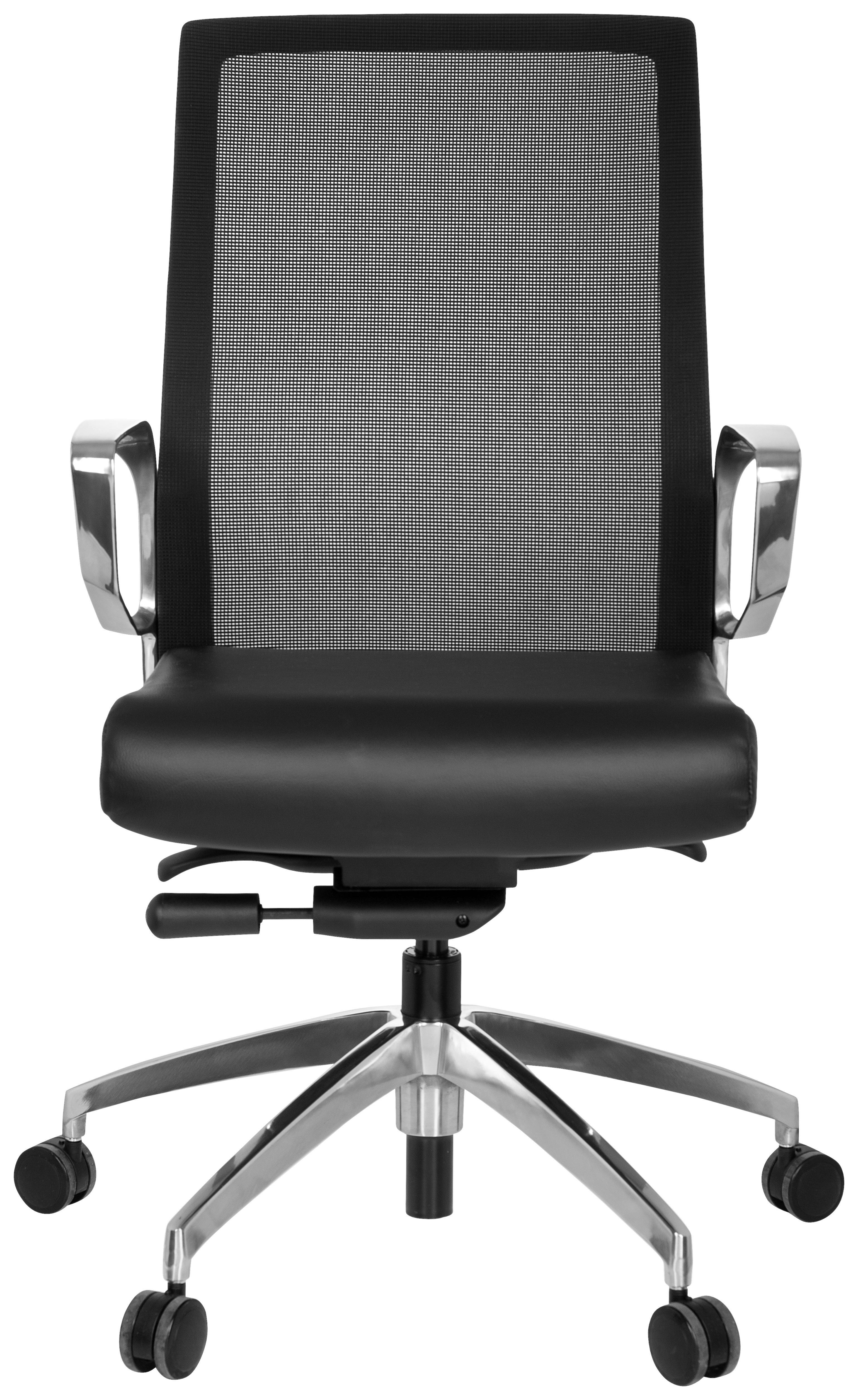 Pisarniški Stol Provider Net, Črna - črna, Moderno, kovina/umetna masa (57/110/50cm) - MID.YOU