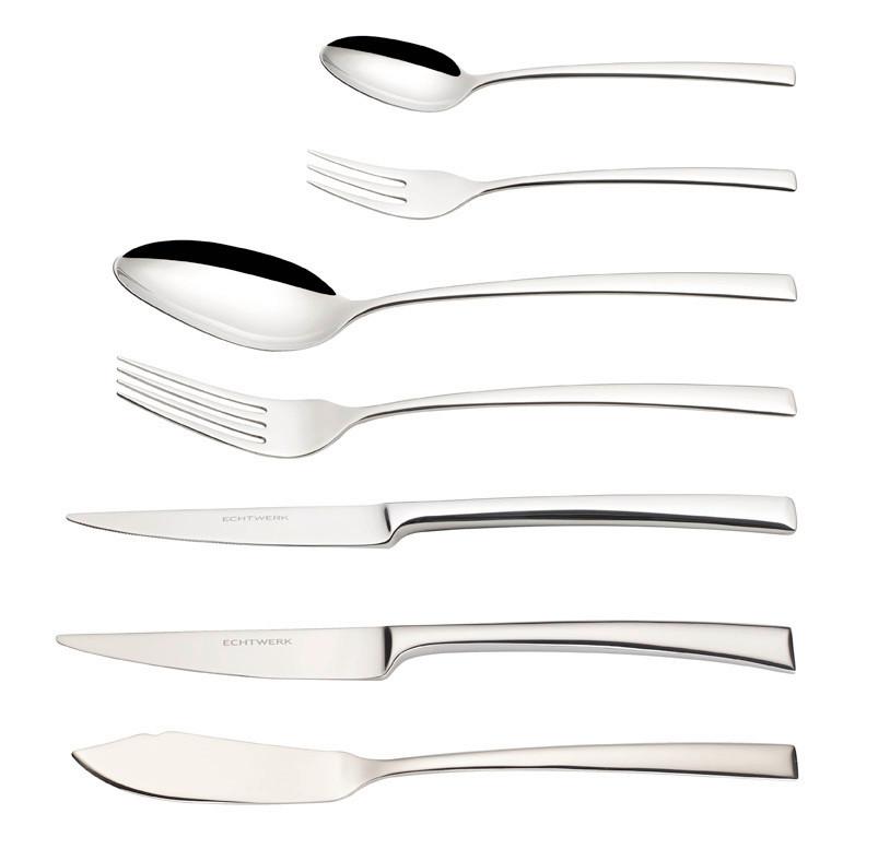 Besteckset Avelino Silberfarben 2-teilig - Silberfarben, Trend, Metall - Echtwerk