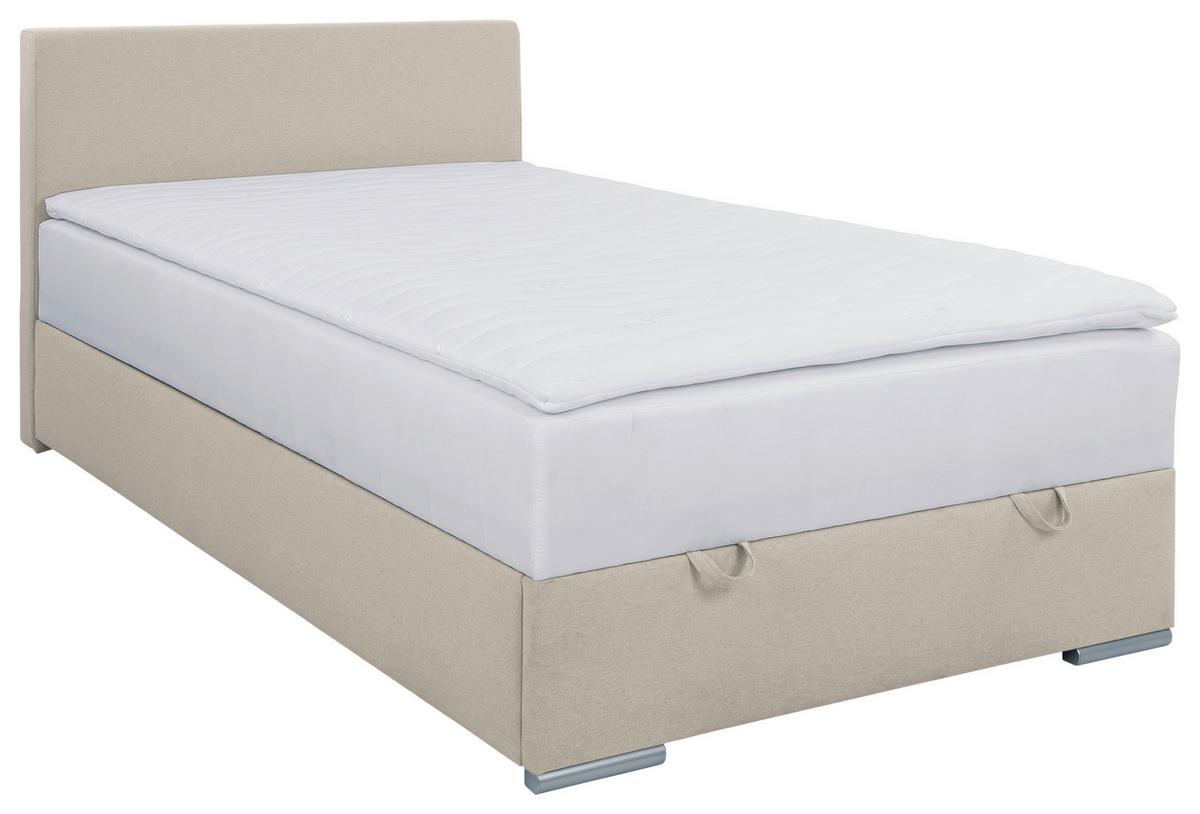 Tapecirani Krevet Cosi - boje pijeska/boje kroma, Konvencionalno, drvo/metal (120/200cm)