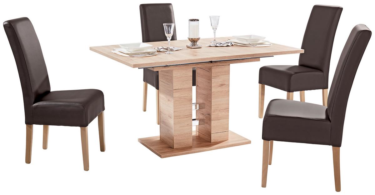 Raztegljiva Miza Helena, Barva Hrasta, 140-220 X 90 Cm - barve hrasta, Konvencionalno, leseni material (140-220/76/90cm) - Mömax