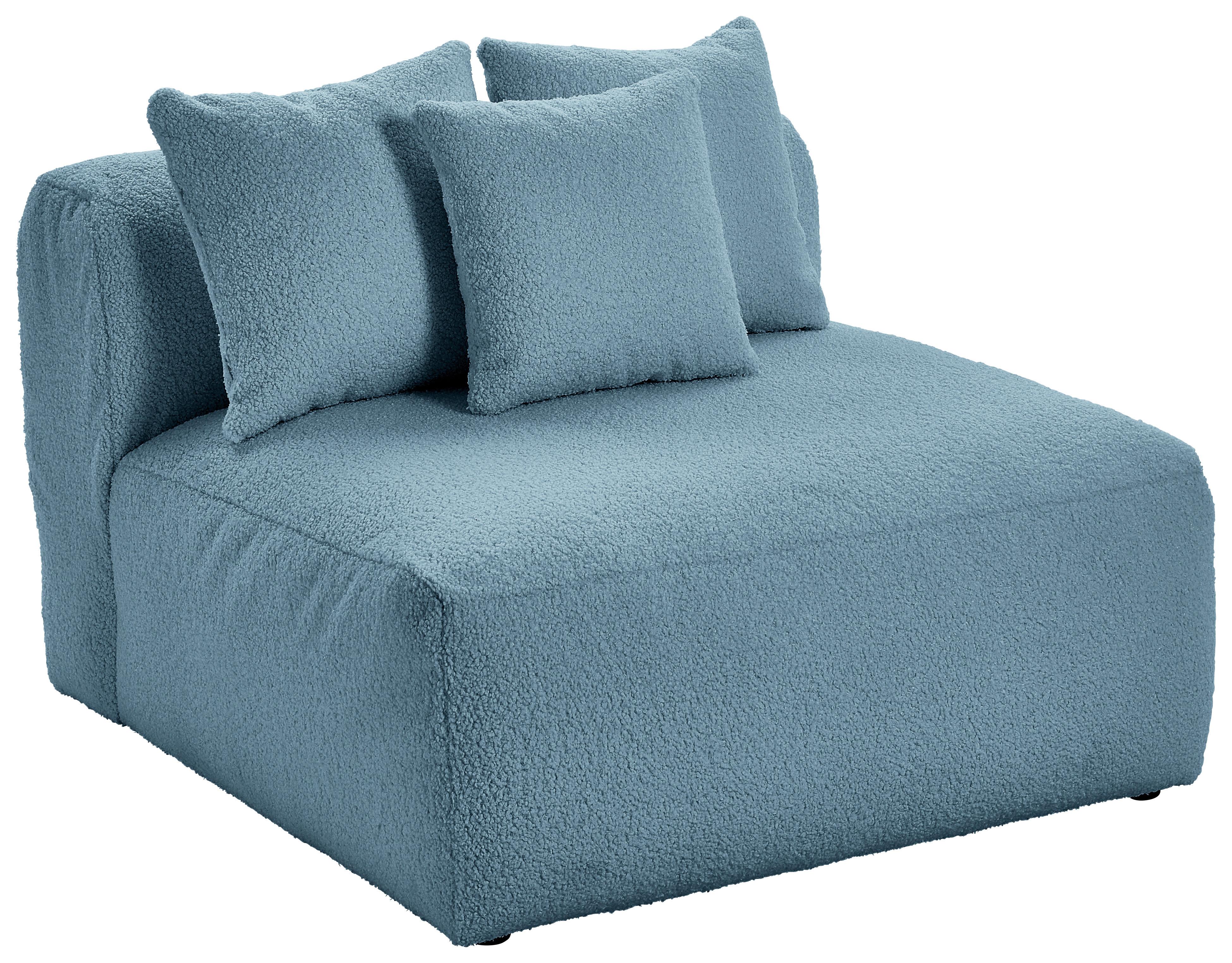 Modul Sofaelement Bloom Blau - Blau, Trend, Textil (100/70/122cm) - Livetastic