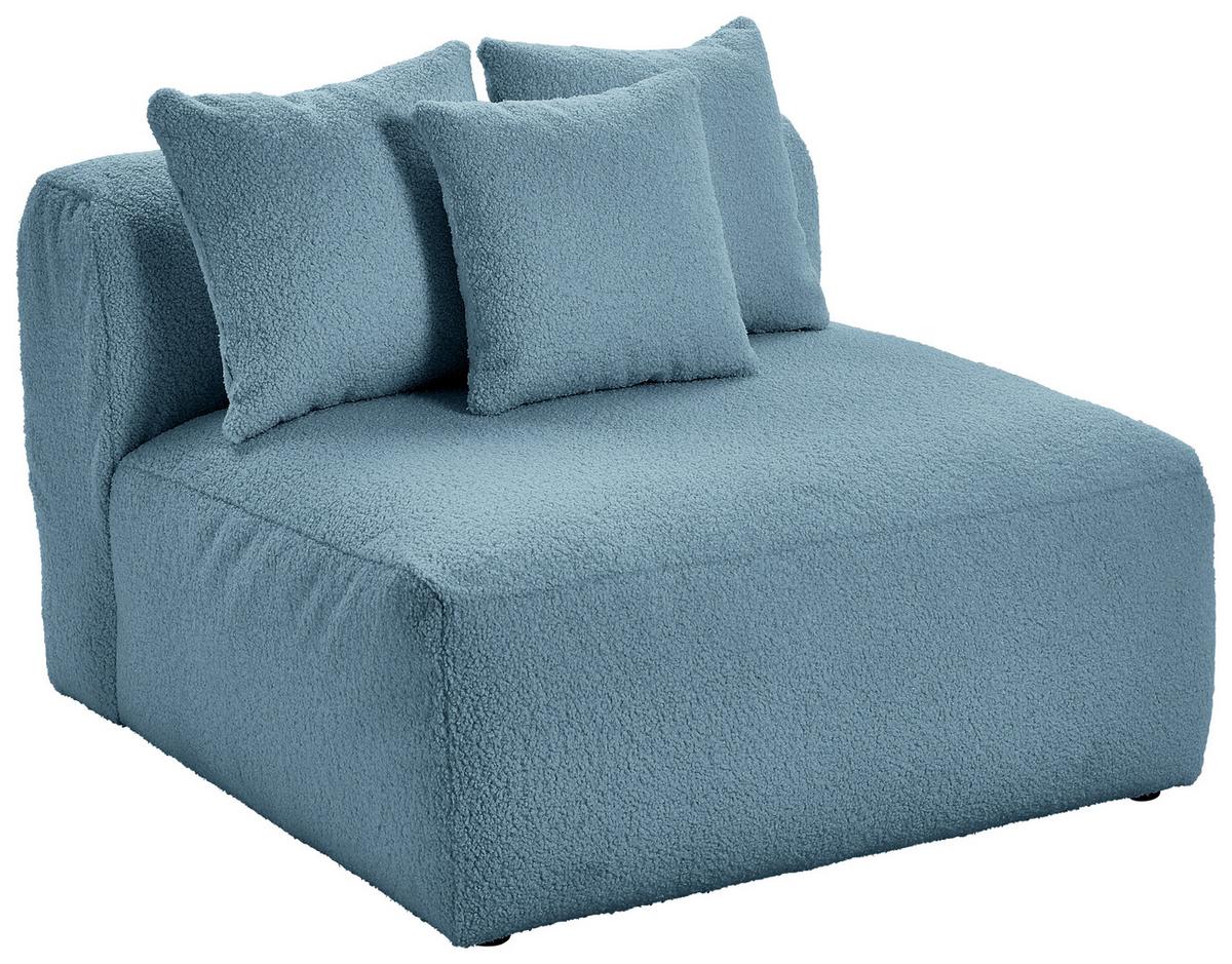 Modul Sofaelement Bloom Blau - Blau, Trend, Textil (100/70/122cm) - Livetastic
