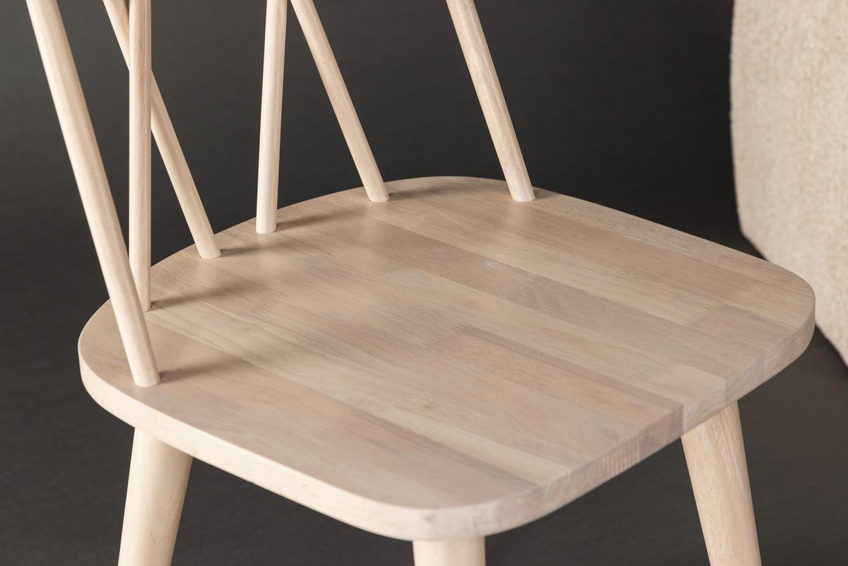 STUHL-SET MARIETTE - Weiß, Design, Holz (43/88/50cm) - Livetastic