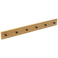 LISTWA Z WIESZAKAMI LINE - kolor dębowy/czarny, Design, materiał drewnopochodny/metal (80/9/1,5cm) - Carryhome