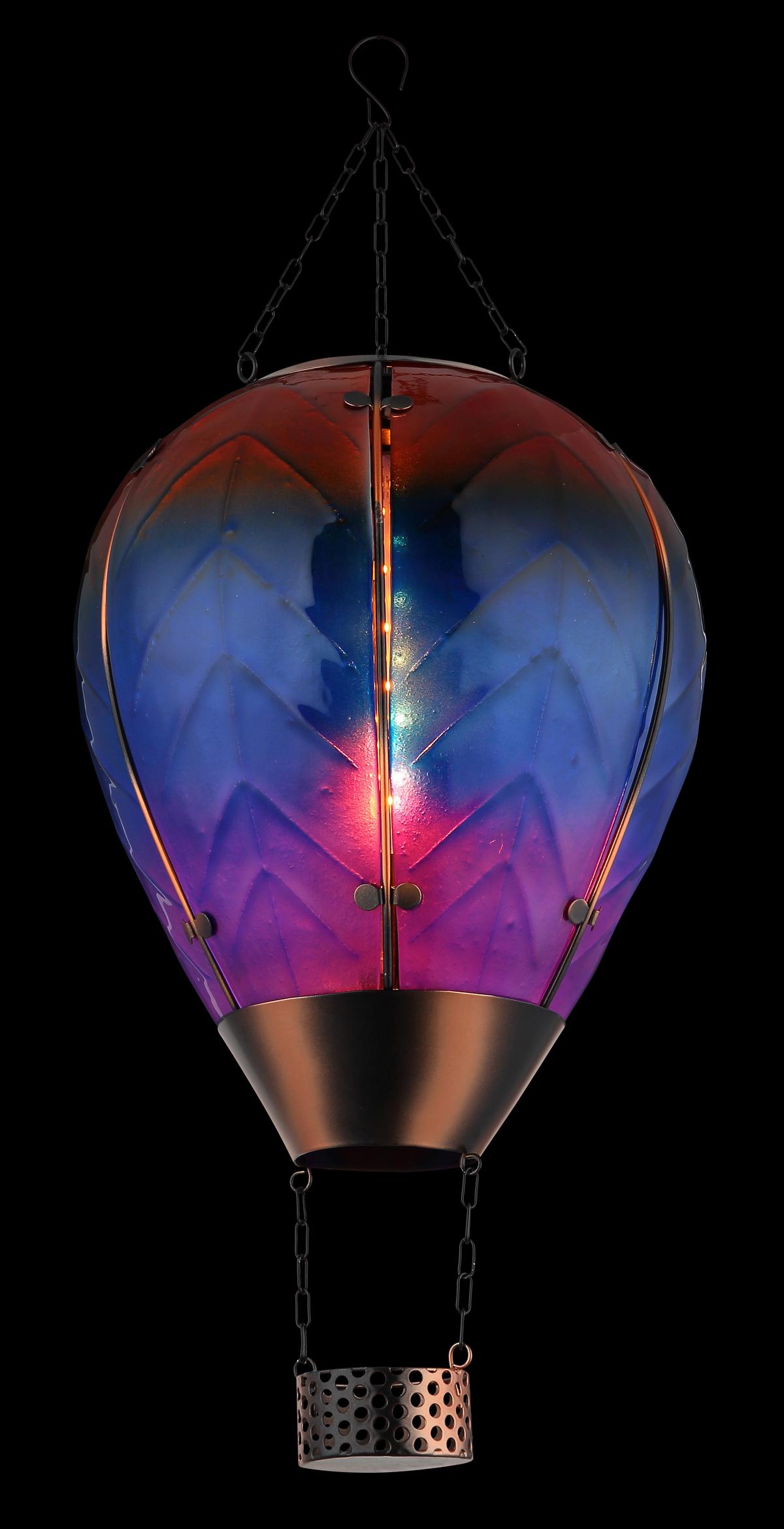 Solarleuchte 36137  Solar - Multicolor/Schwarz, Design, Glas/Kunststoff (27/37cm) - Globo