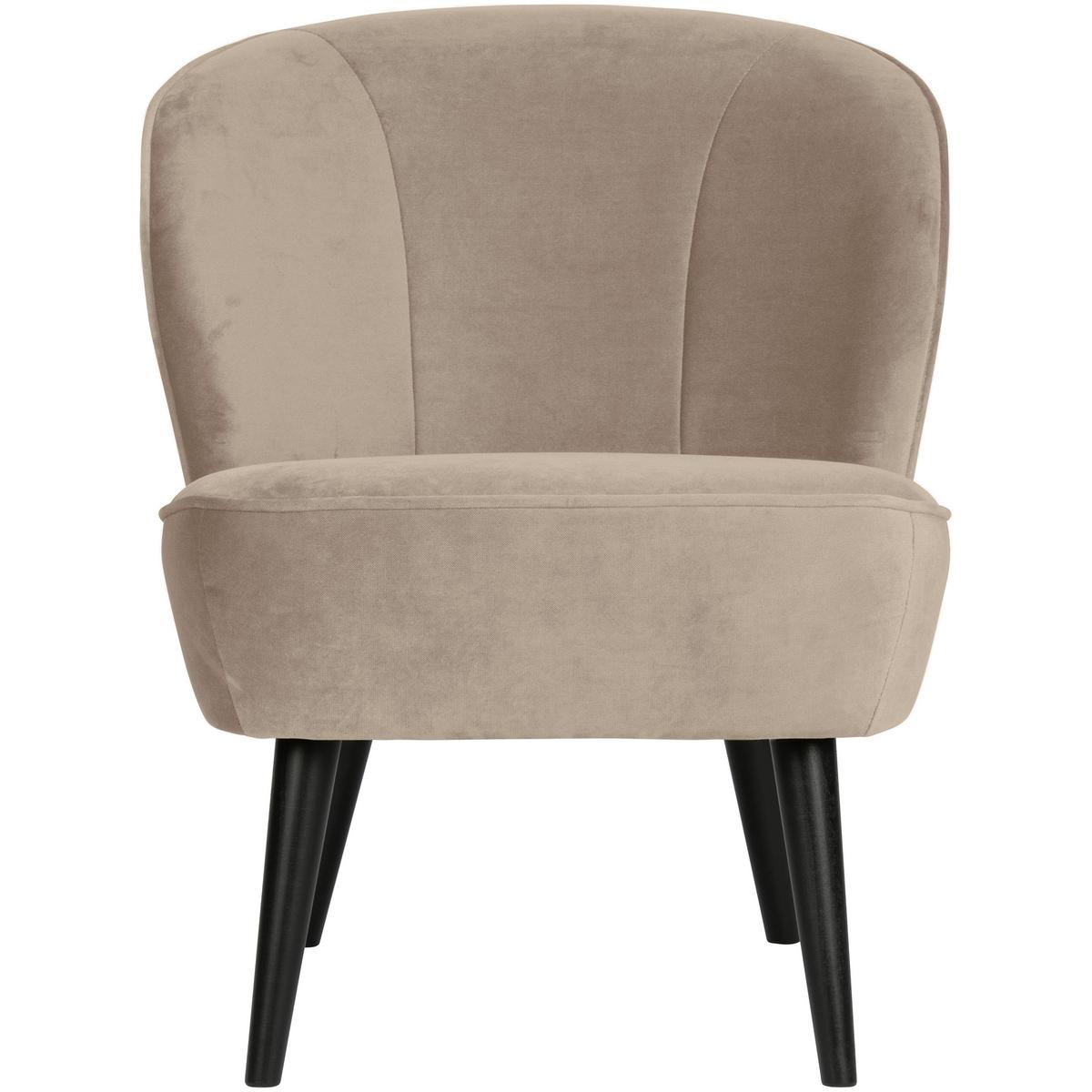 Sessel Sara Khaki - Khaki/Schwarz, Design, Holz/Textil (59/71/70cm) - Livetastic