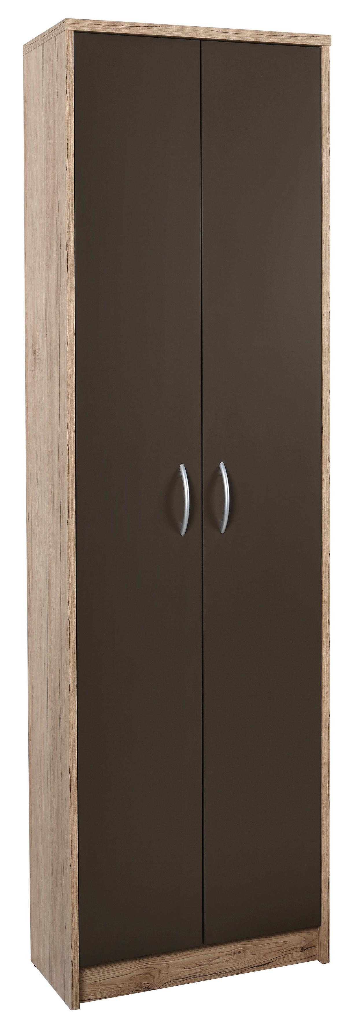 Dulap de haine Iza - maro/culoare lemn stejar, Konventionell, material pe bază de lemn (55/190/26cm) - Based