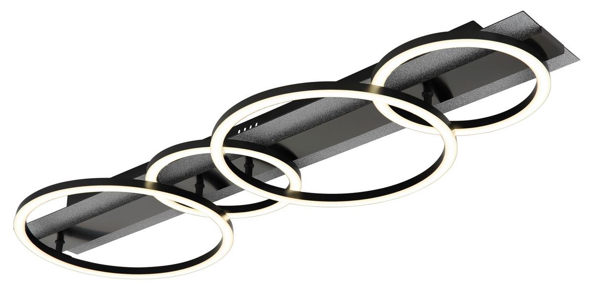 Led Stropna Svjetiljka Norberto - bijela/srebrne boje, Design, metal/plastika (86,2/30/8,8cm) - Globo