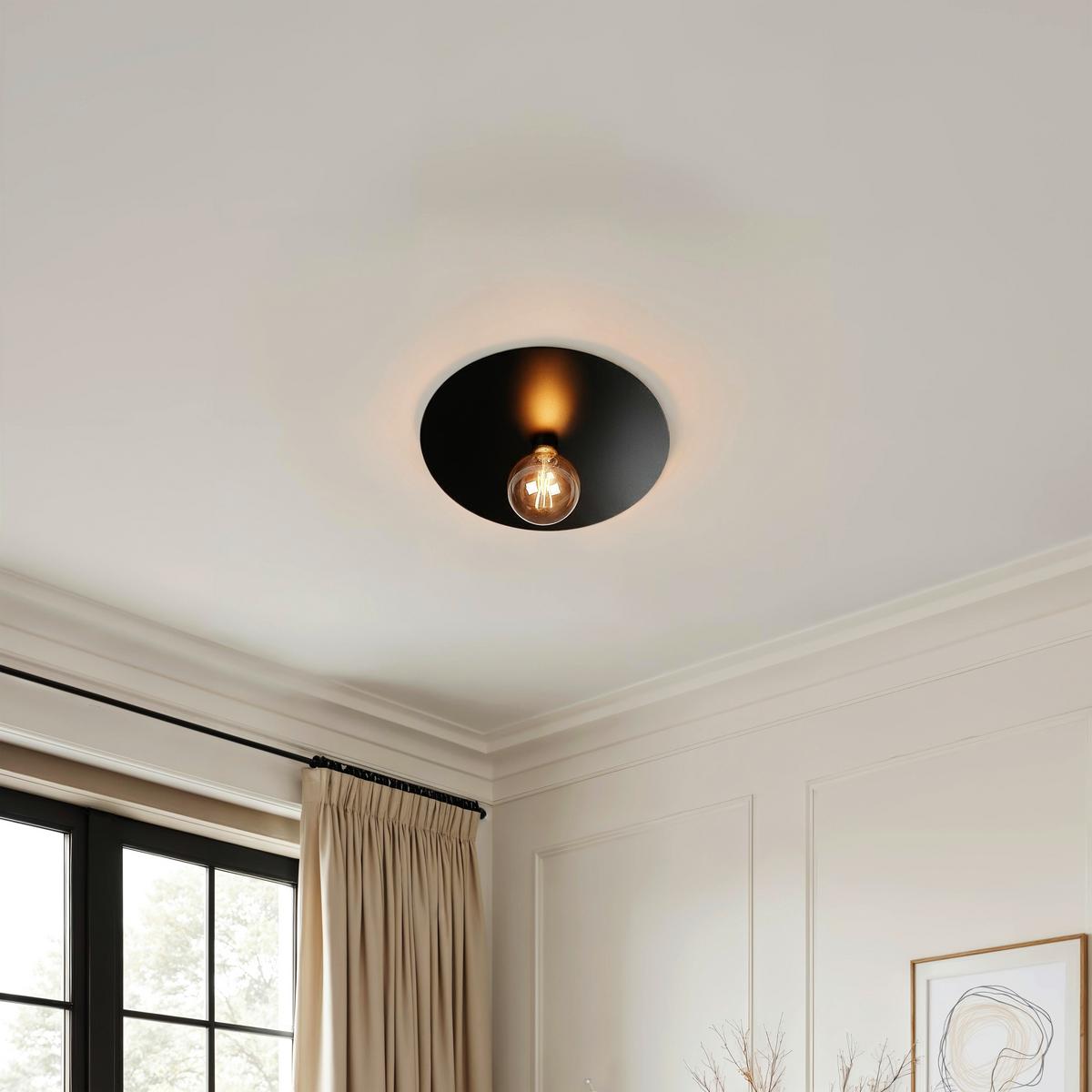 LAMPA SUFITOWA 18980299 CHIO - czarny, Basics, metal (34/6,5cm) - BOPP