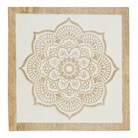Decorațiune de perete SADYA I - alb/culoare natur, Lifestyle, lemn (20/20/1,5cm) - Modern Living