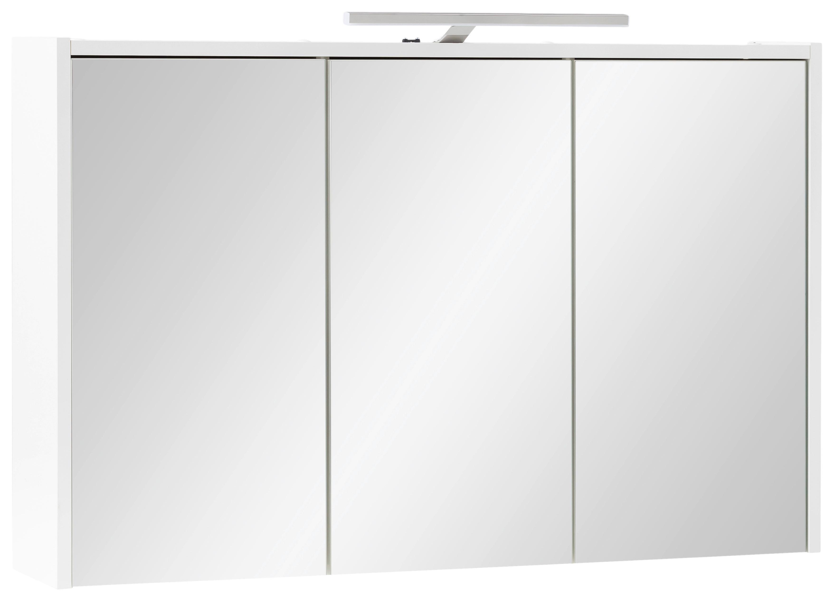 Spiegelschrank Flag ca. 93,5x60x16 cm Weiß - MODERN, Glas/Holzwerkstoff (93,5/60/16cm) - MID.YOU