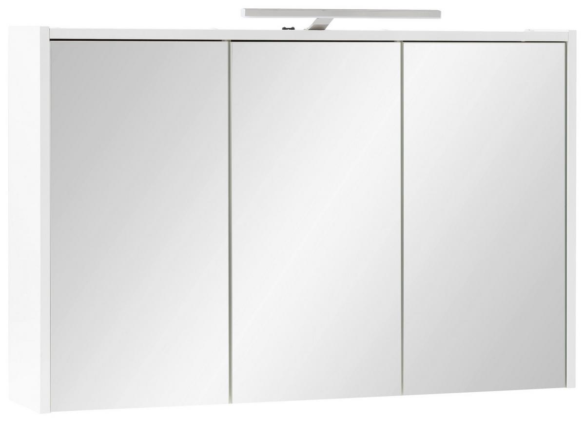 Spiegelschrank Flag ca. 93,5x60x16 cm Weiß - MODERN, Glas/Holzwerkstoff (93,5/60/16cm) - MID.YOU