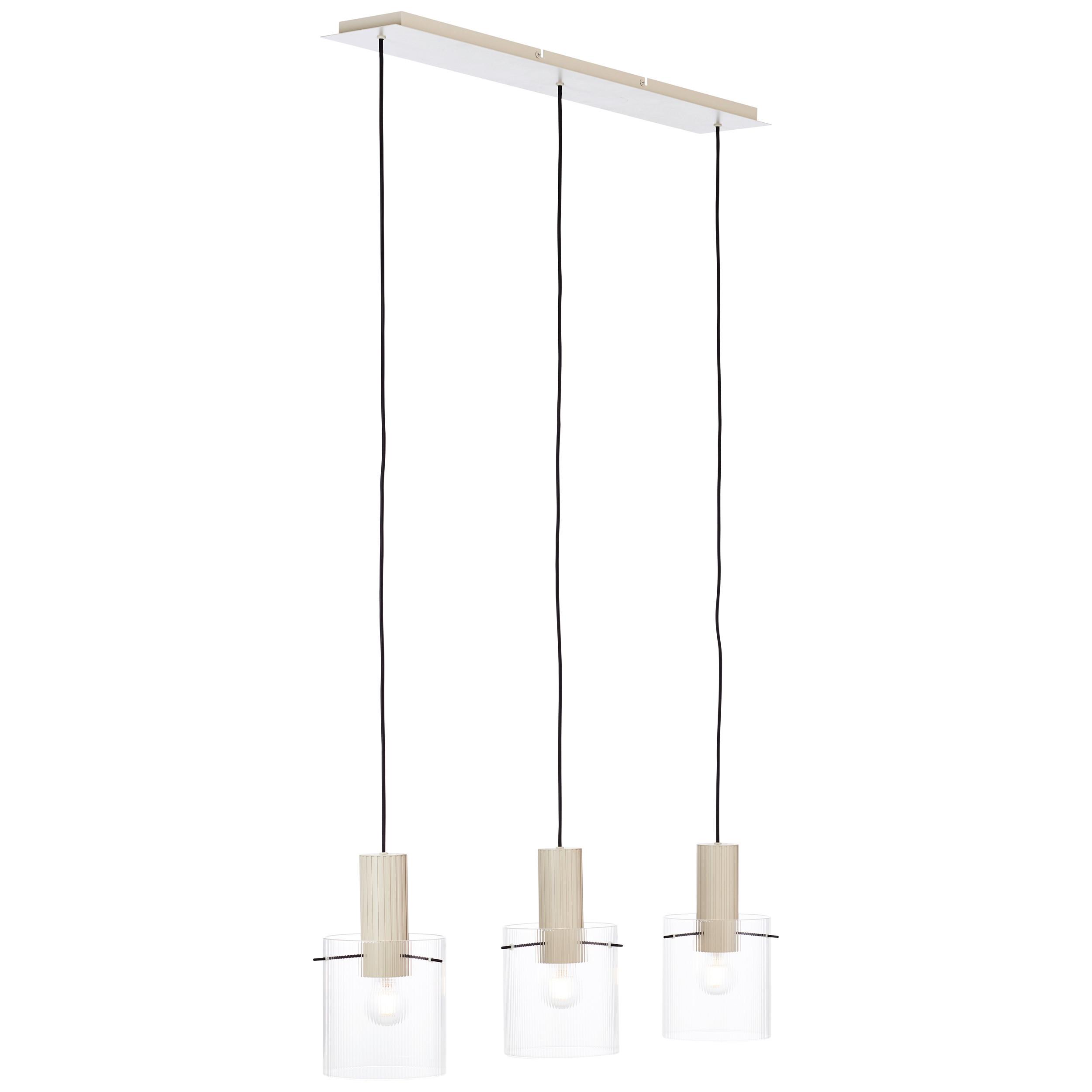 LAMPA WISZĄCA 70140A09 GÖTEBORG - beżowy/przezroczysty, Basics, metal/szkło (98/18/150cm) - Dieter Knoll