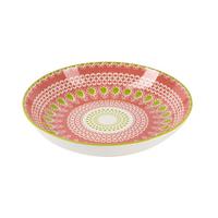 Suppenteller Maja in Grün/Rot - Rot/Grün, LIFESTYLE, Keramik (21/4cm) - Modern Living