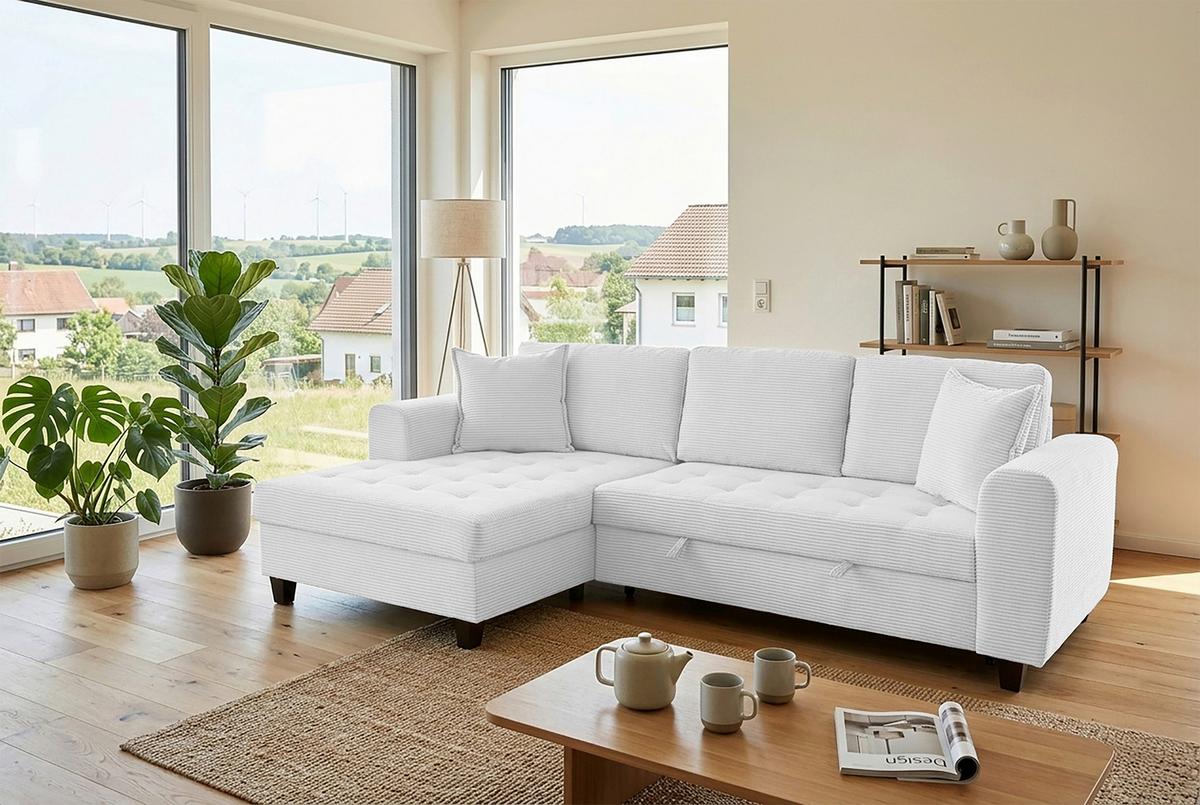 Kutna Garnitura Moritz - srebrne boje, Trend, tekstil (155/265cm) - Modern Living