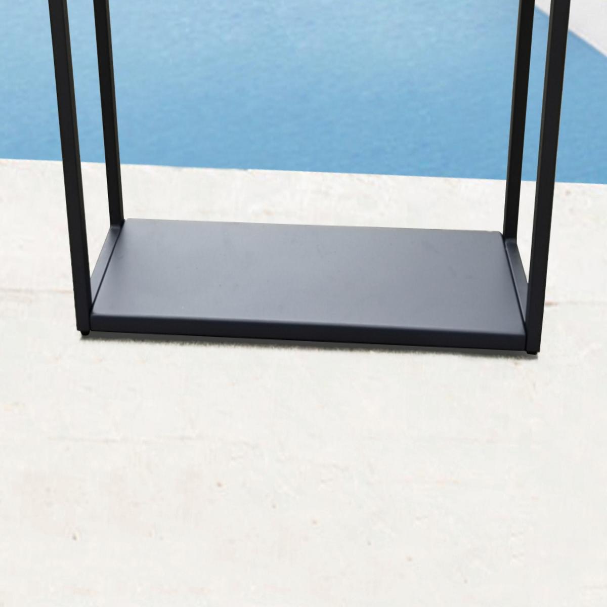 Gartentisch Acamp Anthrazit/ Akazie ca. 23x54x75cm - Anthrazit/Akaziefarben, Basics, Holz/Metall (23/54/75cm) - Acamp