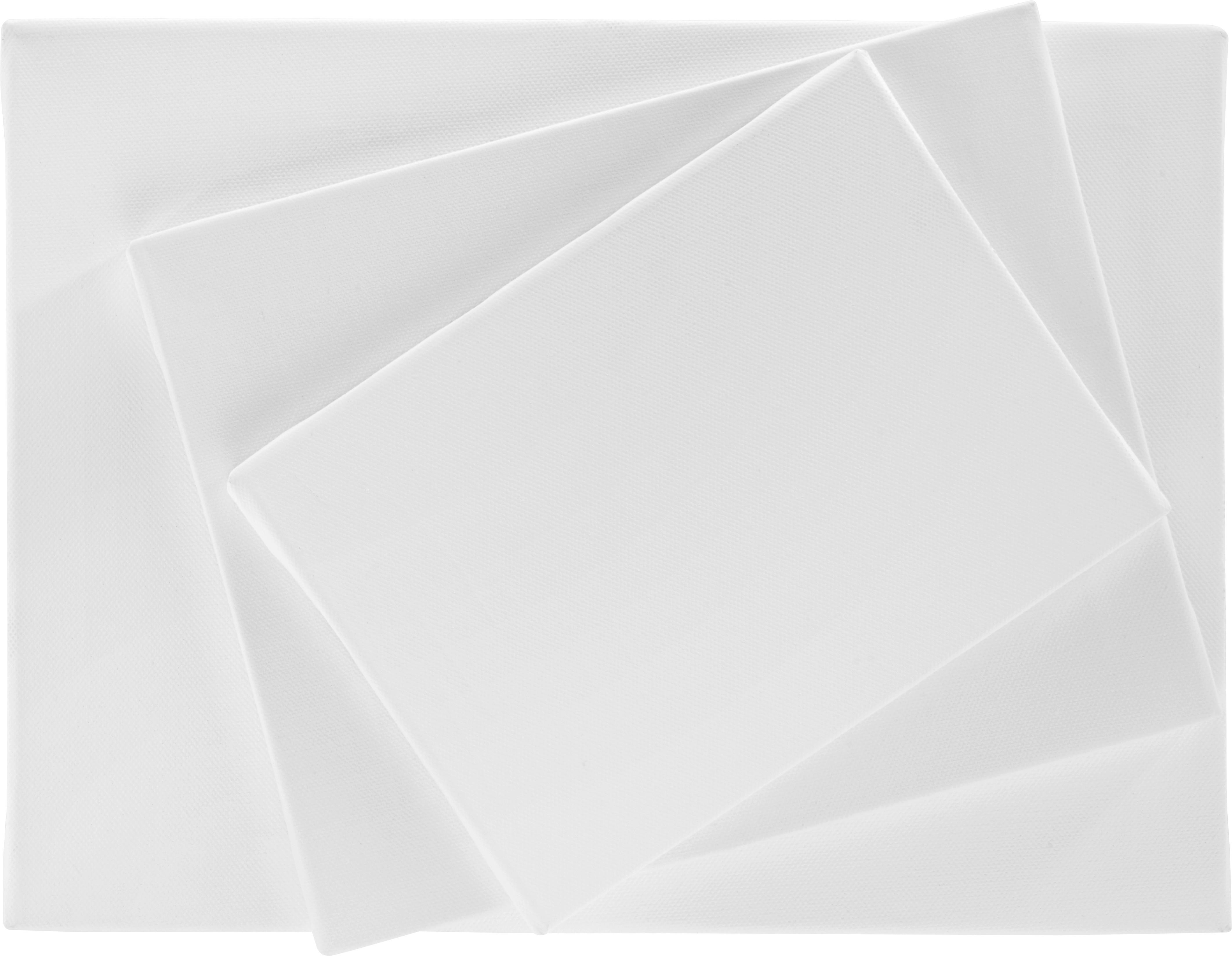 Keilrahmen Artist Canvas in Weiss, 3er-Pack - Weiss, Basics, Holzwerkstoff/Textil (18/24cm) - Modern Living