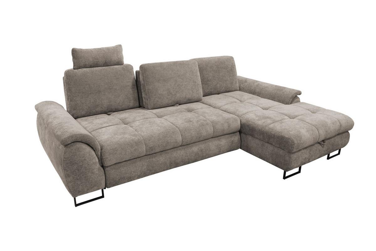 Kutna Garnitura Lago - sivo-smeđa/crna, Moderno (272/95/176cm) - Modern Living