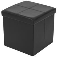 Tabure Oliver 1 - crna, Moderno, drvni materijal/tekstil (38/38/38cm) - Modern Living