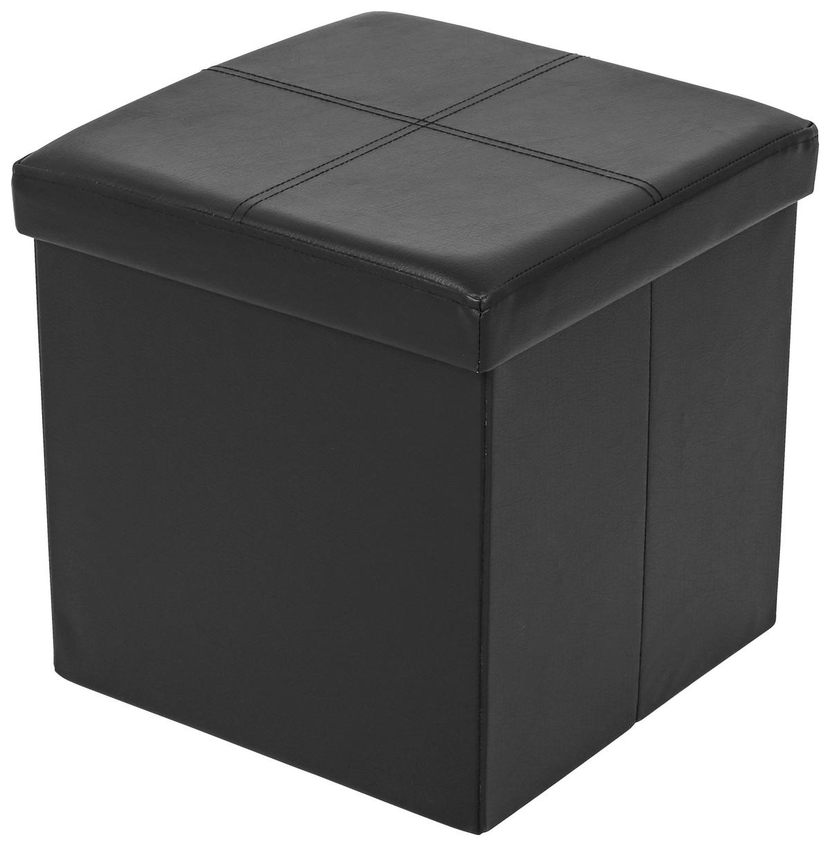 Tabure Oliver 1 - crna, Moderno, drvni materijal/tekstil (38/38/38cm) - Modern Living