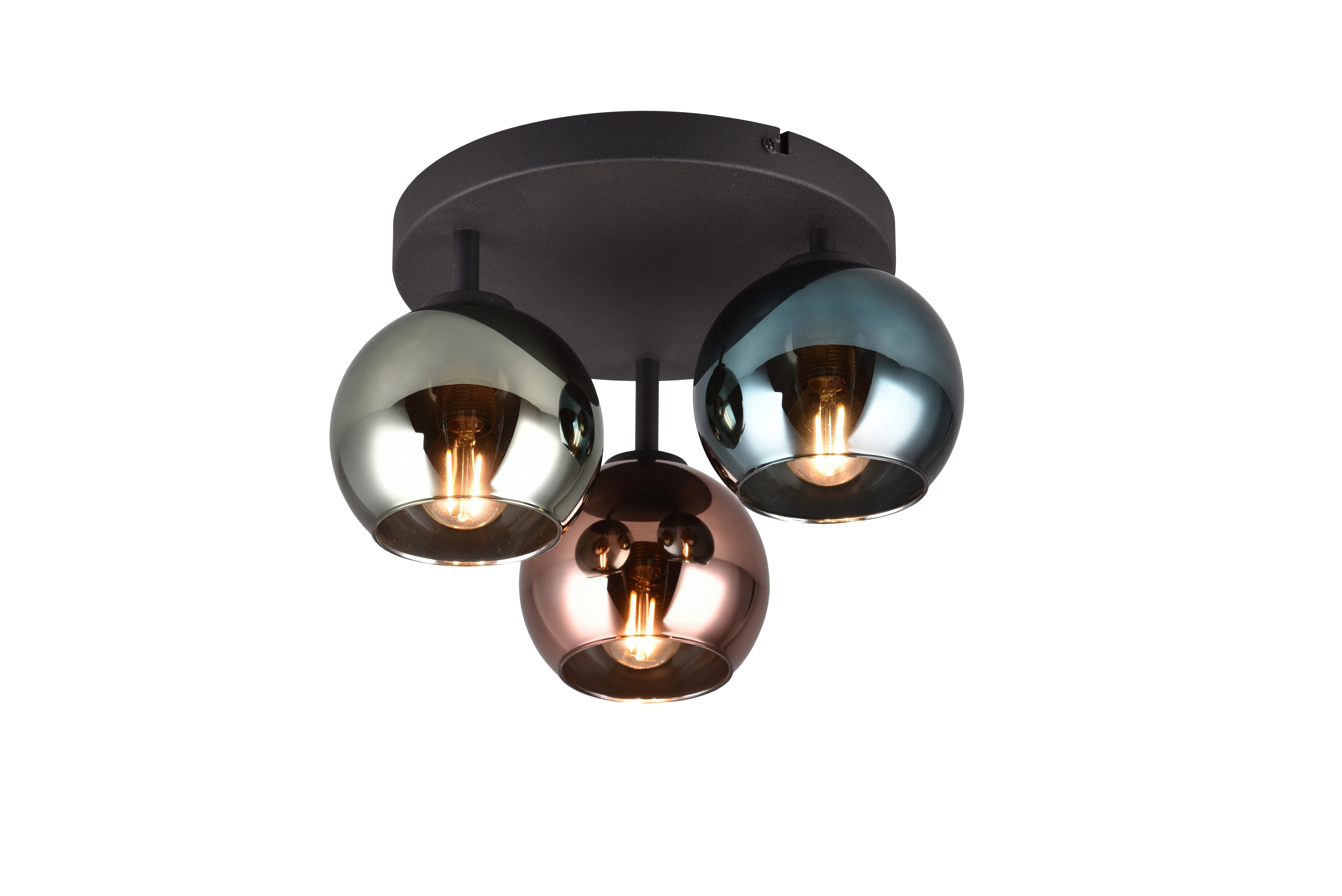 LAMPA SUFITOWA R61303017 SHELDON - niebieski/różnokolorowy, Design, metal/szkło (33/20cm)