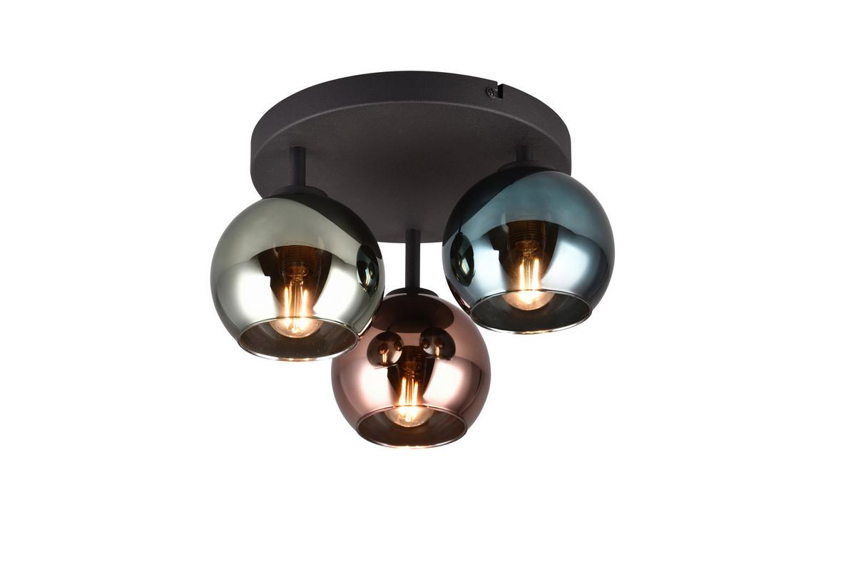 LAMPA SUFITOWA R61303017 SHELDON - niebieski/różnokolorowy, Design, metal/szkło (33/20cm)