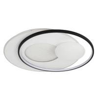 LAMPA SUFITOWA LED LAREDO - czarny/biały, Basics, tworzywo sztuczne/metal (58/50/10,5cm) - Novel