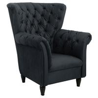 Fotelj Cupido, Antracit - črna/antracit, Design, tekstil/les (96/112/86cm) - MID.YOU