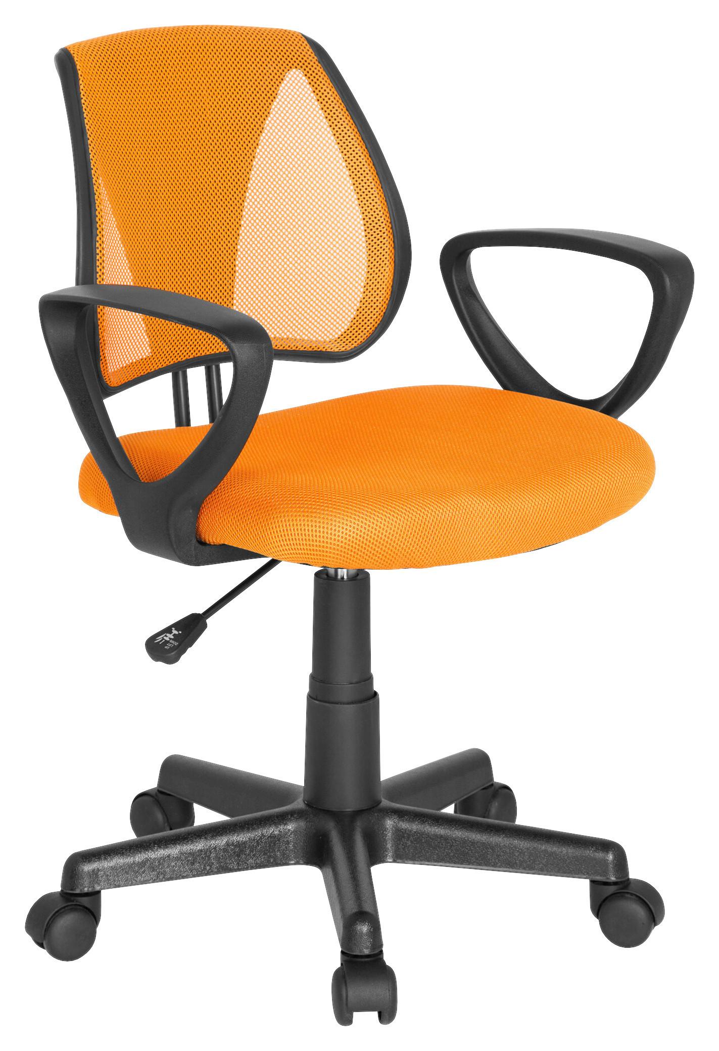 Jugenddrehstuhl Kiddy CD ca. 58x75-92x45 cm Orange - Schwarz/Orange, Basics, Kunststoff (58/75-92/45cm) - MID.YOU