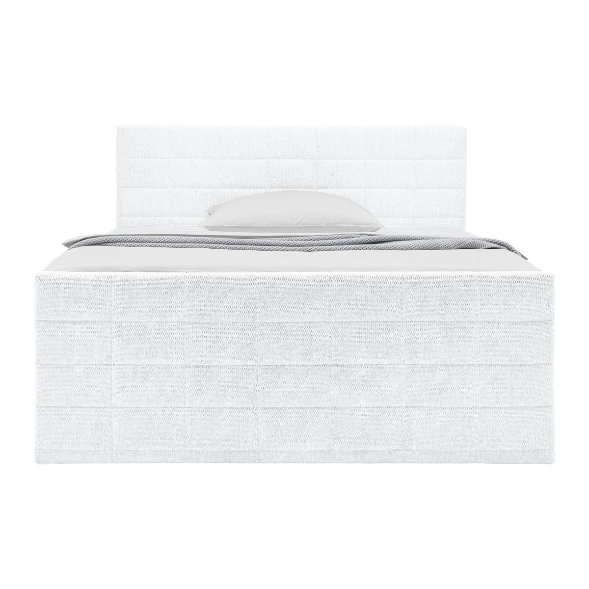 Boxspring Krevet Damon - bijela/crna, Konvencionalno, tekstil/plastika (160/200cm) - Modern Living