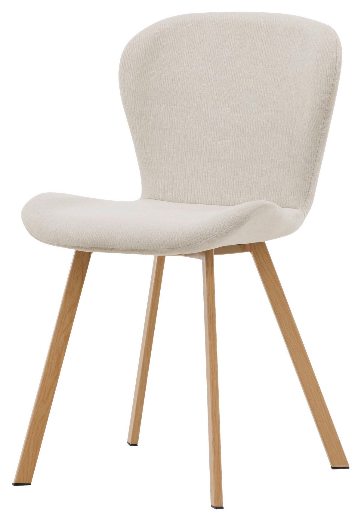 STUHL-SET LILJA - Hellbraun/Beige, Design, Kunststoff/Textil (48/80/50cm) - Livetastic