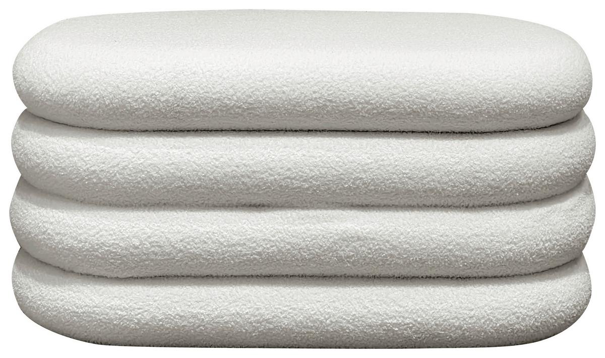 ŁAWKA ZE SCHOWKIEM SIMBA - biały, Trend, drewno/tkanina (85/42/42cm) - Xora