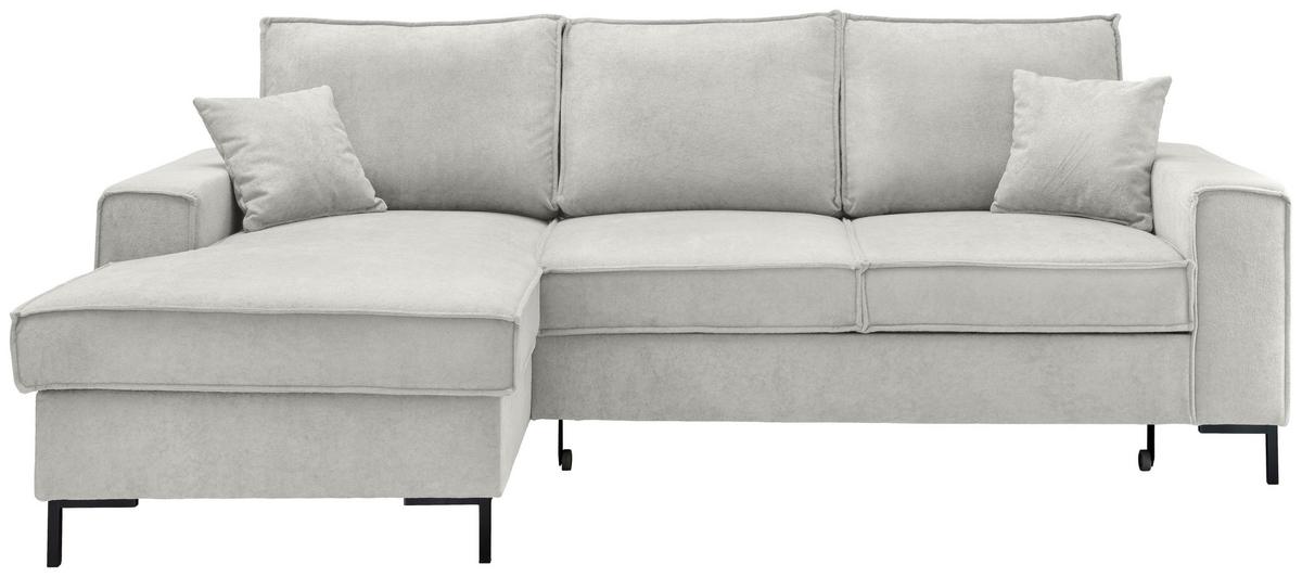NAROŻNIK ROM - beżowy/czarny, Modern, metal/tkanina (150/240cm) - Livetastic