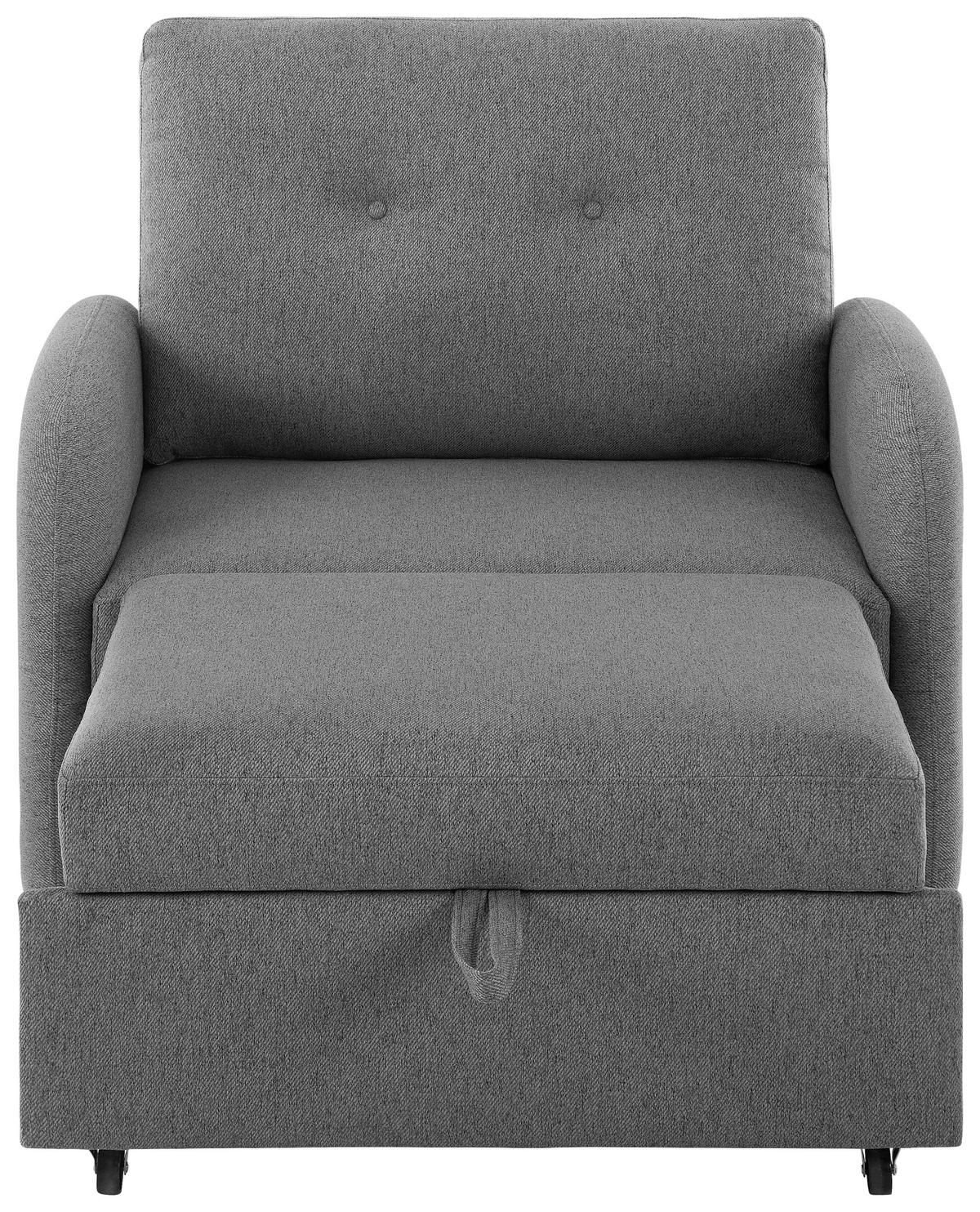 Fotelj S Funkcijo Ležišča Cosmo, Temno Siva - temno siva/črna, Design, umetna masa/tekstil (102/94/95cm) - Livetastic