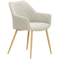 KRZESŁO Z PODŁOKIETNIKAMI LARA - beżowy/kolor dębowy, Konventionell, metal/drewno (56,5/80/58cm) - Livetastic