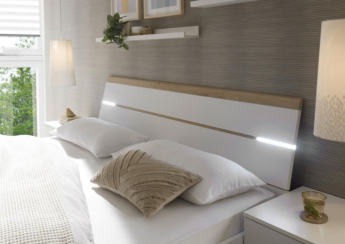 SYPIALNIA KIARA - kolor dębowy/biały, Modern, materiał drewnopochodny - Livetastic