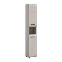 Hochschrank Ice Kaschmir - Kaschmir/Schwarz, Trend, Holzwerkstoff/Kunststoff (30/185/30cm) - MID.YOU