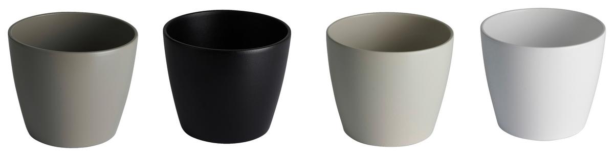 Mască pentru ghiveci LUISA -BASED - alb/negru, Modern, ceramică (12/10cm) - Best Price