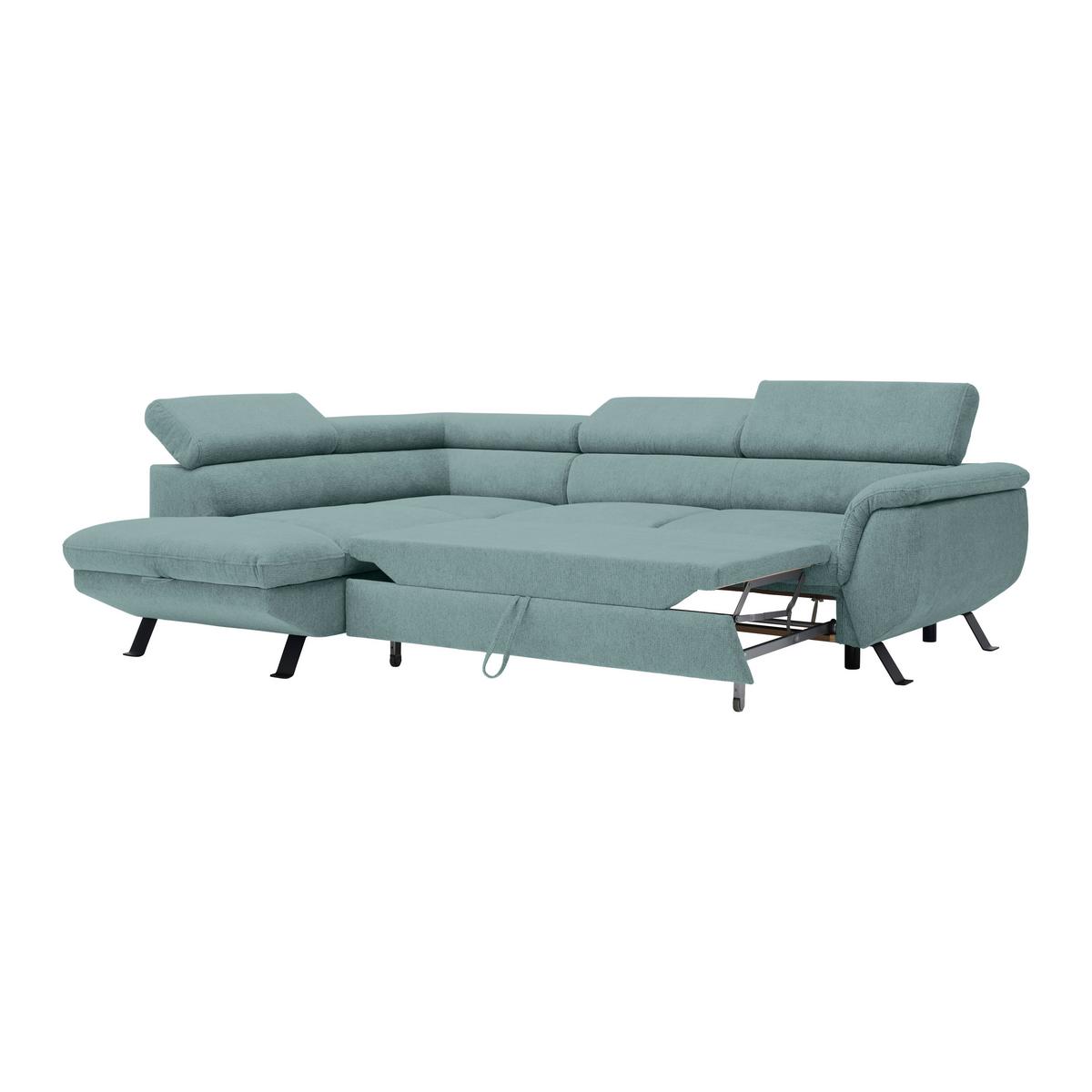 Kutna Garnitura Raven - boje petroleja/crna, Moderno, tekstil/metal (198/257cm) - Modern Living