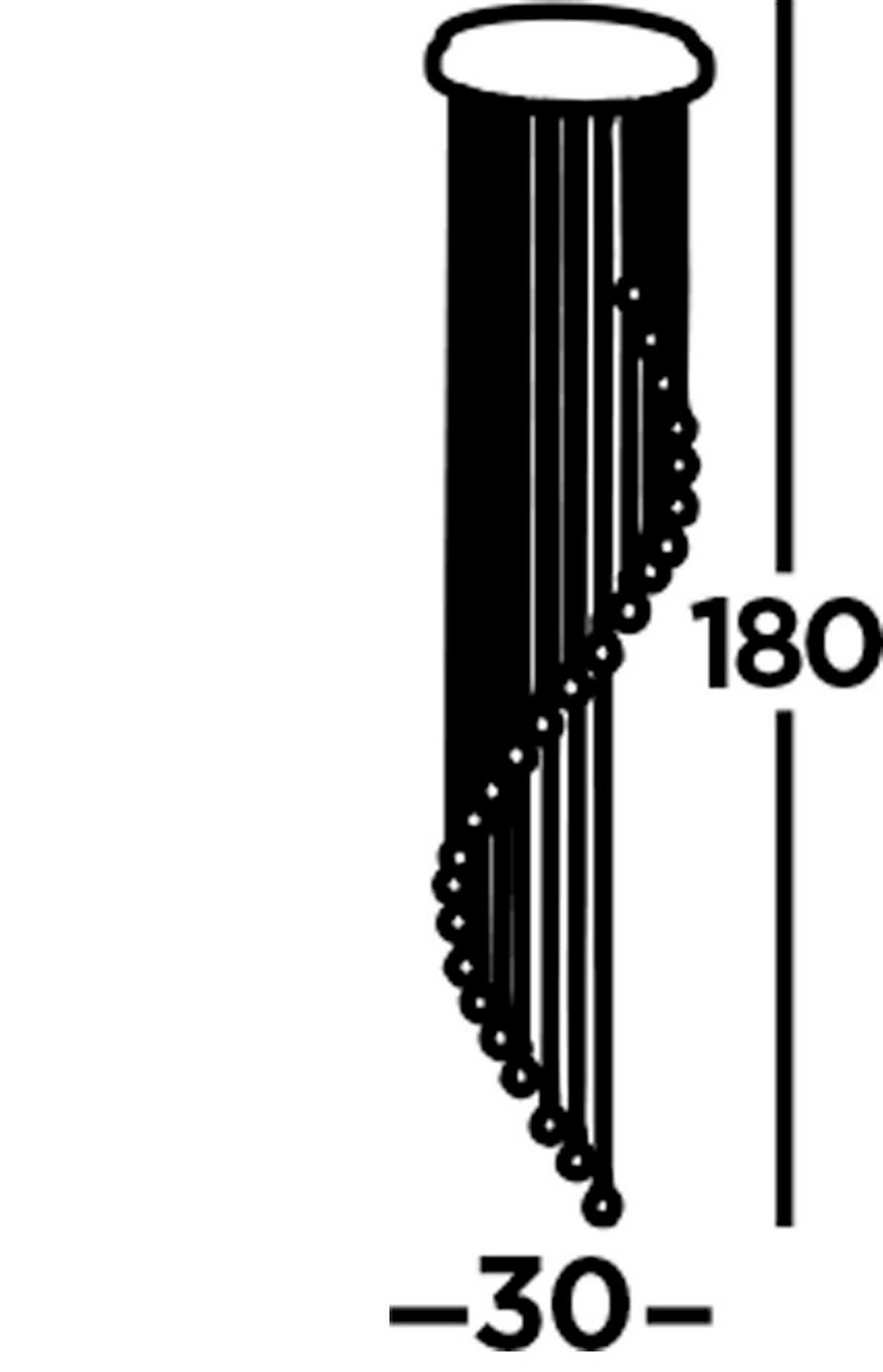 Mennyezeti Lámpa 5742cc Hallway - krómszínű, Design, üveg/fém (30/180cm)
